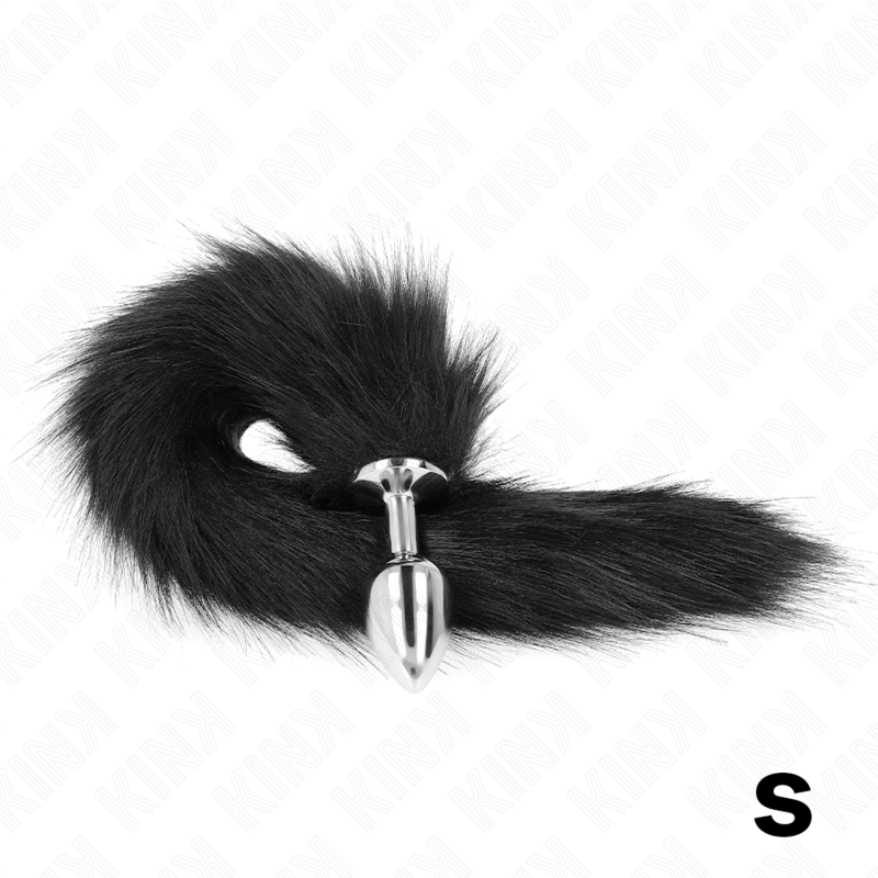 KINK - PLUG ANAL TALLA S 7 X 3 CM CON COLA SINTÉTICA 40 CM NEGRO - immagine 4