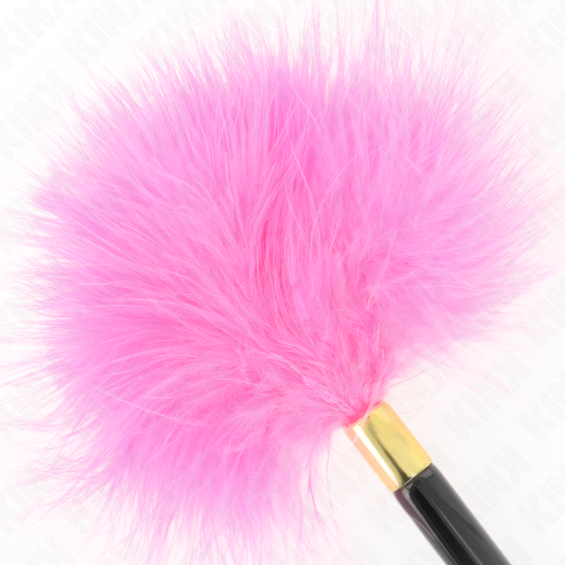 KINK - PLUMAS PARA COSQUILLAS METAL DORADO FUCSIA 18 CM - immagine 2