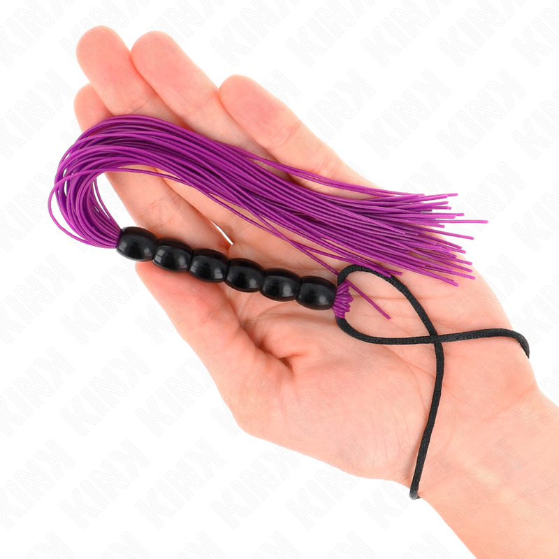KINK - MINI LÁTIGO DE SILICONA CON AGARRE 6 BOLAS MORADO 26 CM - immagine 5