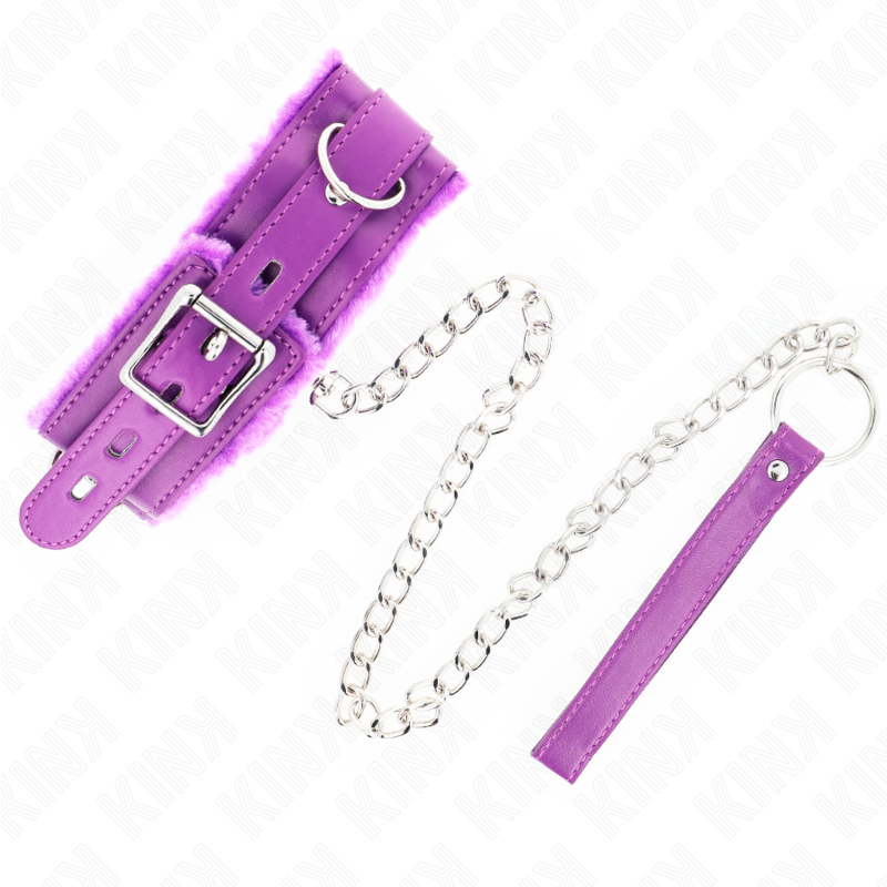 KINK - COLLAR CON CORREA 65 CM CON RESTRICCIONES MORADO AJUSTABLE 36-42 CM X 5.5 CM - immagine 5