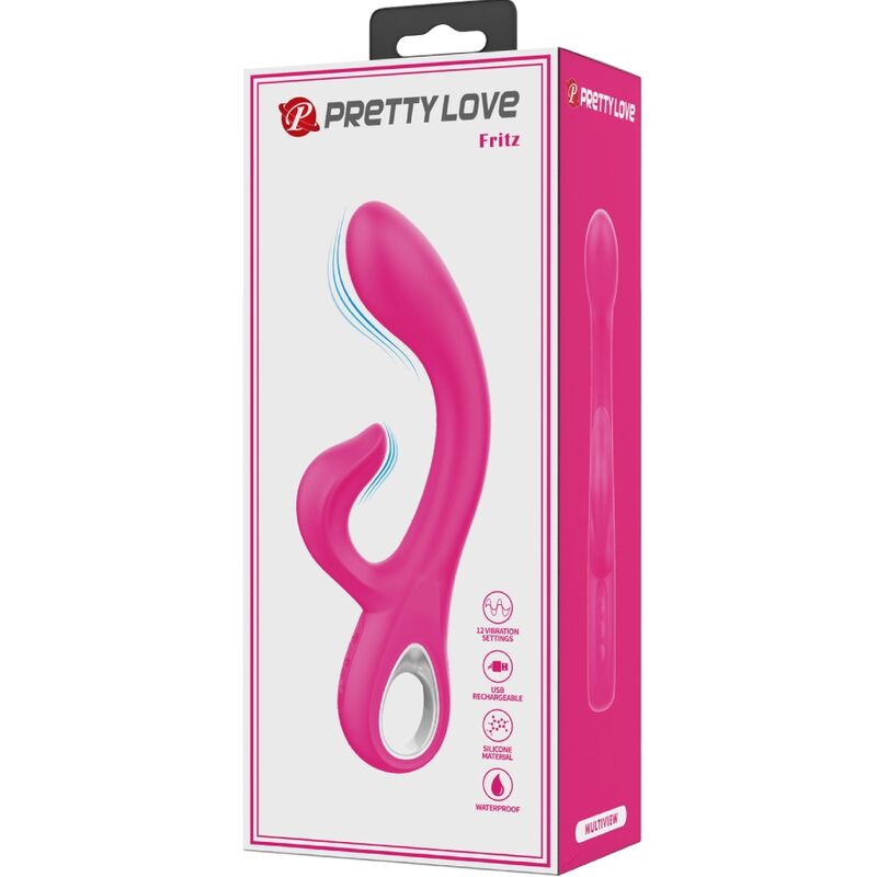 PRETTY LOVE - VIBRATORE FRITZ RABBIT 12 VIBRAZIONI ROSA - immagine 2