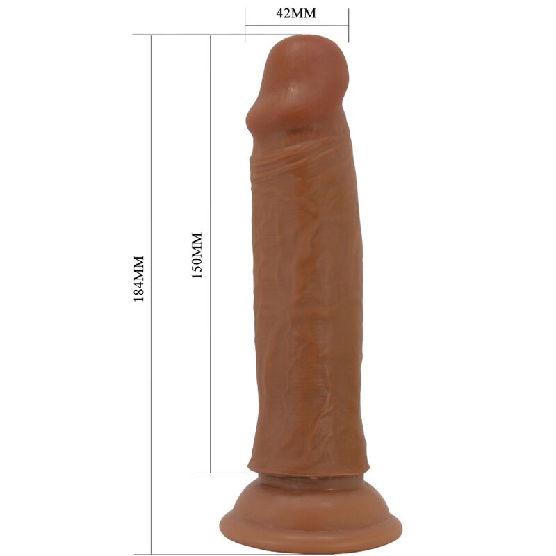 PRETTY LOVE - QUENTIN DILDO REALISTICO 18 CM MARRONE - immagine 2