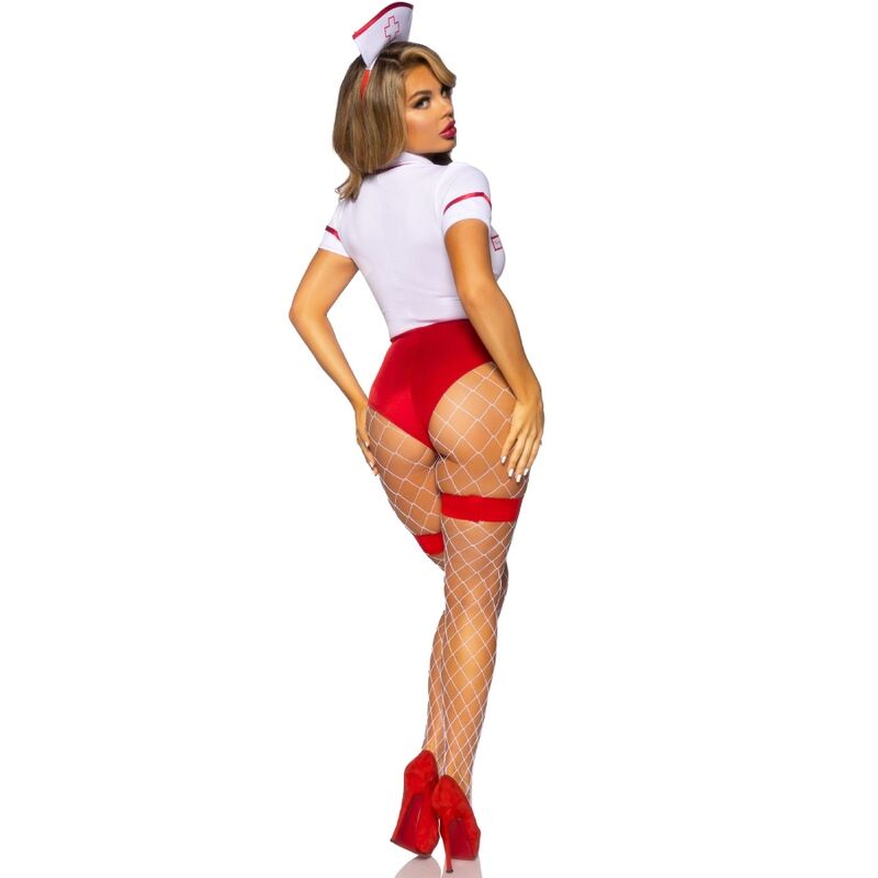LEG AVENUE - COSTUME DA INFERMIERA SEXY ROSSO/BIANCO S - immagine 4