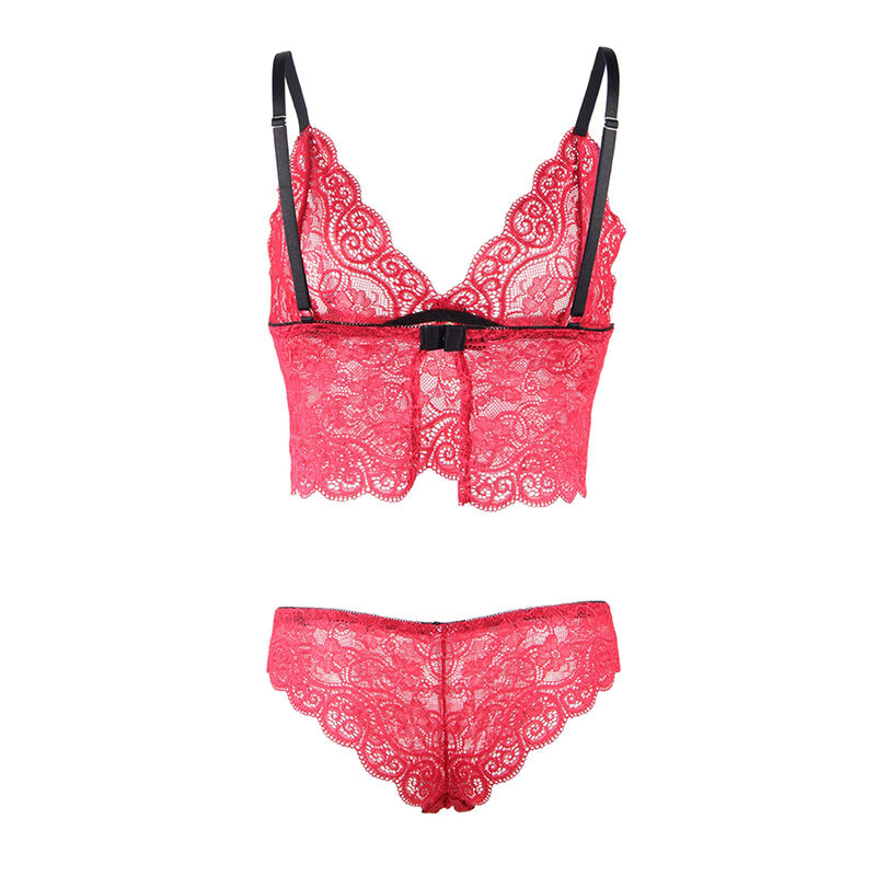 SUBBLIME - 953898 CAMICIA DA NOTTE IN SETA E PIZZO + SLIP ROSSO S/M - immagine 13