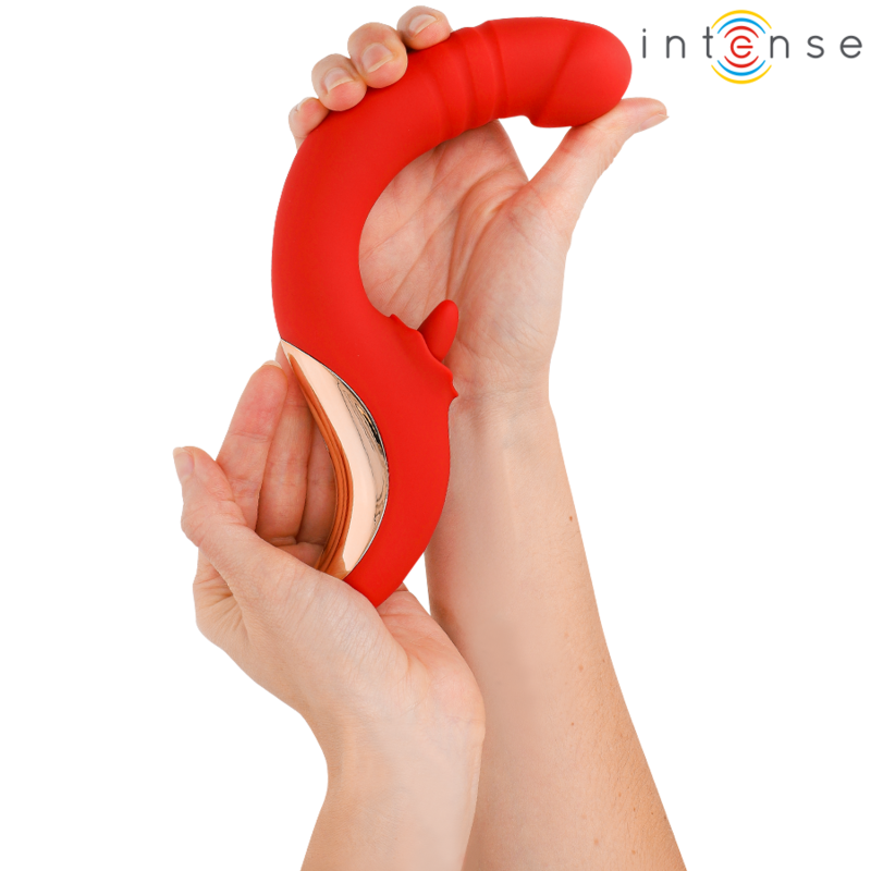 INTENSE - PAULINA VIBRATORE E STIMOLATORE A FORMA DI U ROSSO - immagine 4