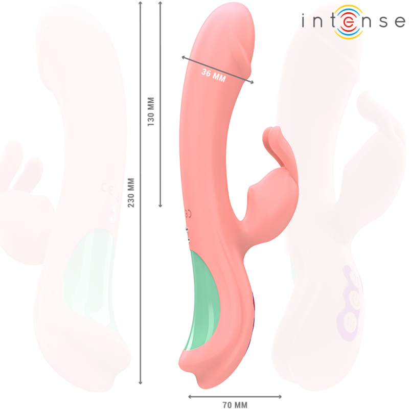 INTENSE - RACHEL RABBIT VIBRATOR 5 VIBRAZIONI ROSA - immagine 2