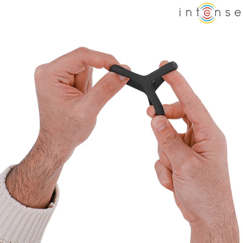 INTENSE - CARSON ANILLO DOBLE PARA PENE SILICONA NEGRO MODELO 4 - immagine 4