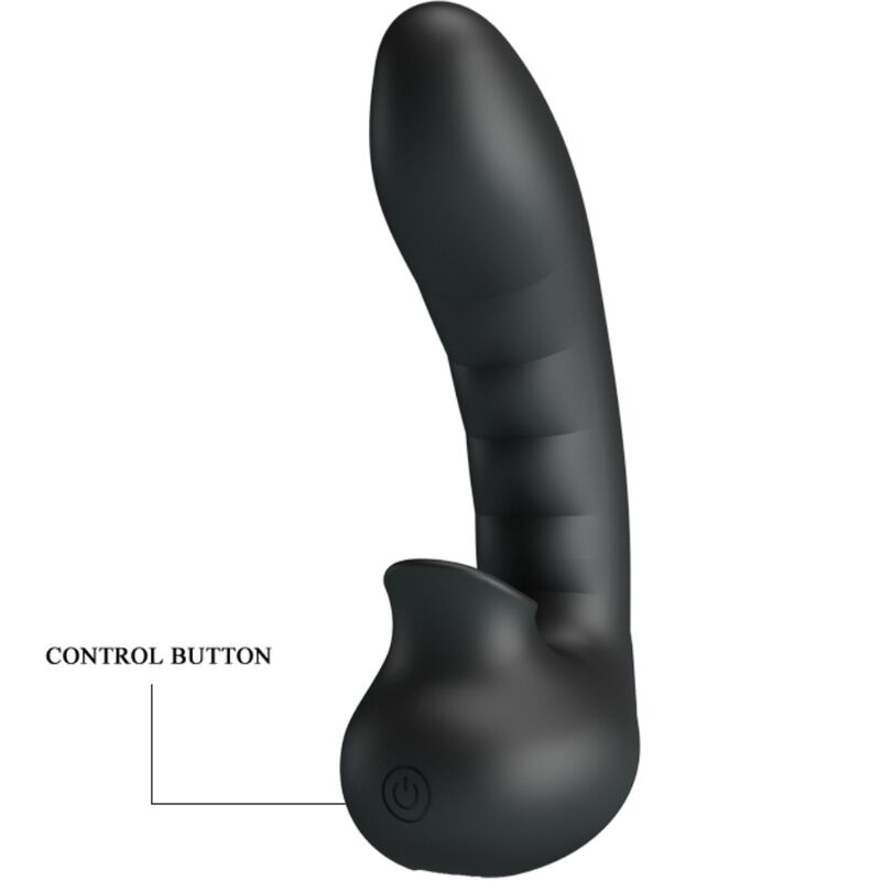 PRETTY LOVE - HOBGOBLIN CUSTODIA PER DITA VIBRANTE 12 VIBRAZIONI + STIMOLATORE CLITORIDE NERO - immagine 2
