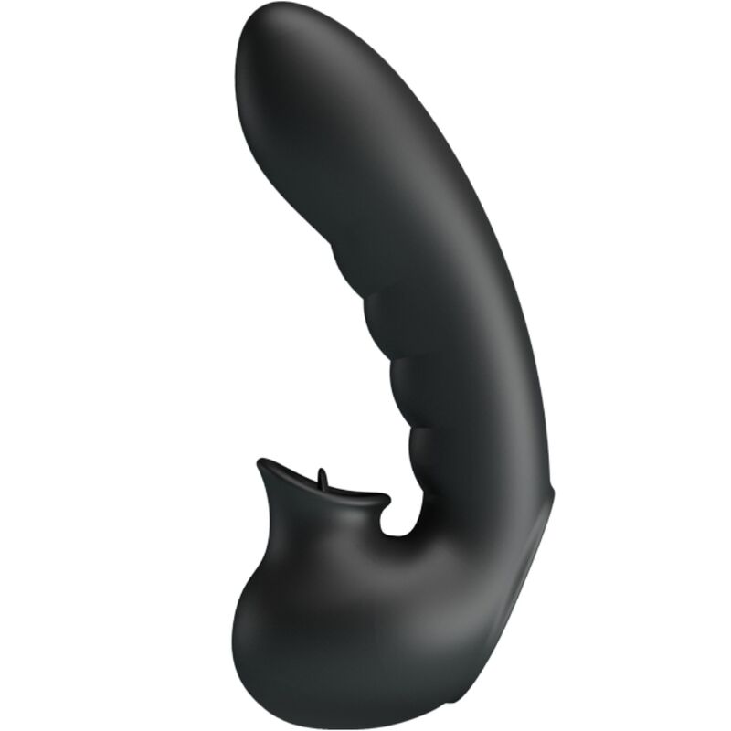 PRETTY LOVE - HOBGOBLIN CUSTODIA PER DITA VIBRANTE 12 VIBRAZIONI + STIMOLATORE CLITORIDE NERO - immagine 4