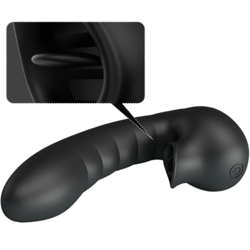 PRETTY LOVE - HOBGOBLIN CUSTODIA PER DITA VIBRANTE 12 VIBRAZIONI + STIMOLATORE CLITORIDE NERO - immagine 7