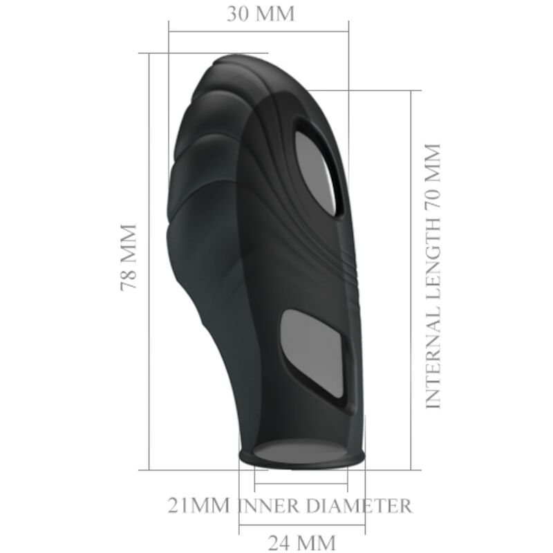 PRETTY LOVE - VIBRATORE DA DITA IN SILICONE LICH NERO - immagine 4
