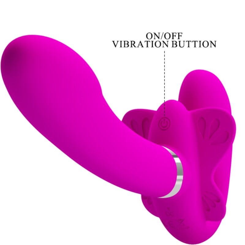 PRETTY LOVE - VALERIE VIBRATORE DOPPIO STRAP-ON 12 VIBRAZIONI VIOLA - immagine 2