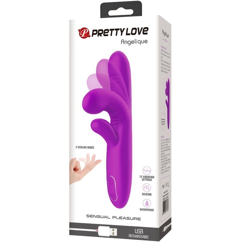 PRETTY LOVE - ANGELIQUE VIBRATORE MULTIFUNZIONE + STIMOLATORE CLITORIDE VIOLA - immagine 2
