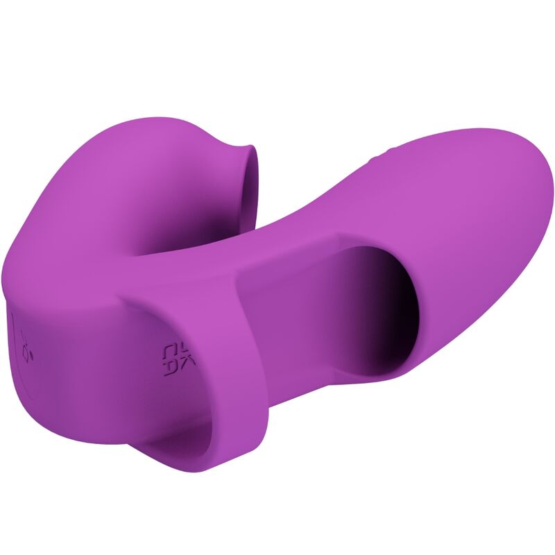 PRETTY LOVE - VIBRATORE DA DITA ATHENA CON STIMOLATORE CLITORIDEO VIOLA - immagine 4