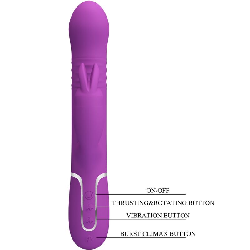 PRETTY LOVE - COALE 4 IN 1 MULTIFUNZIONE VIBRATORE CONIGLIO VIOLA - immagine 5