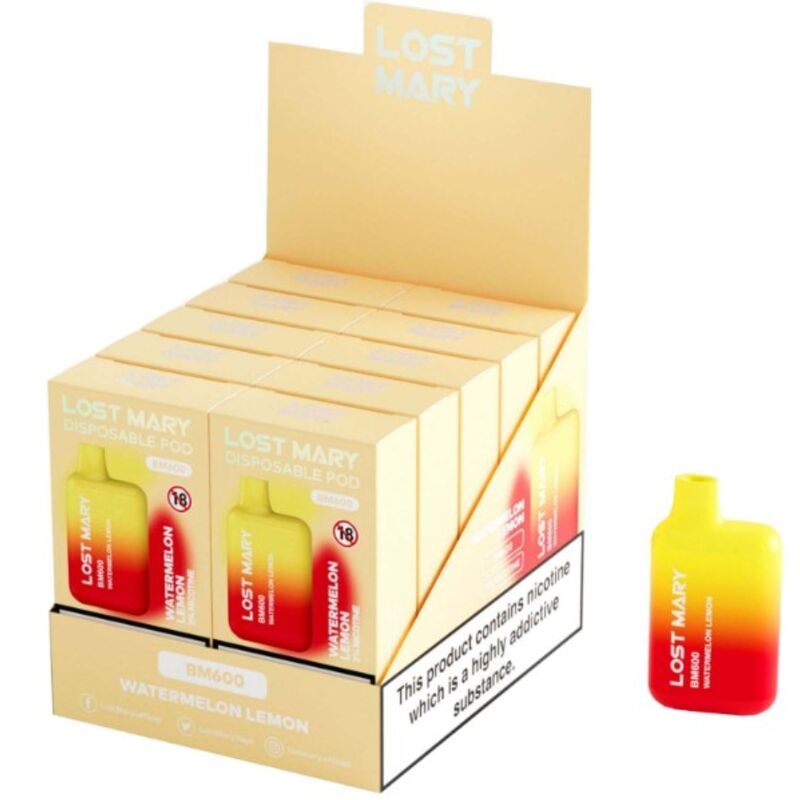 LOST MARY - BM600 NICOTINA VAPER 2% MONOUSO ANGURIA LIMONE - immagine 2