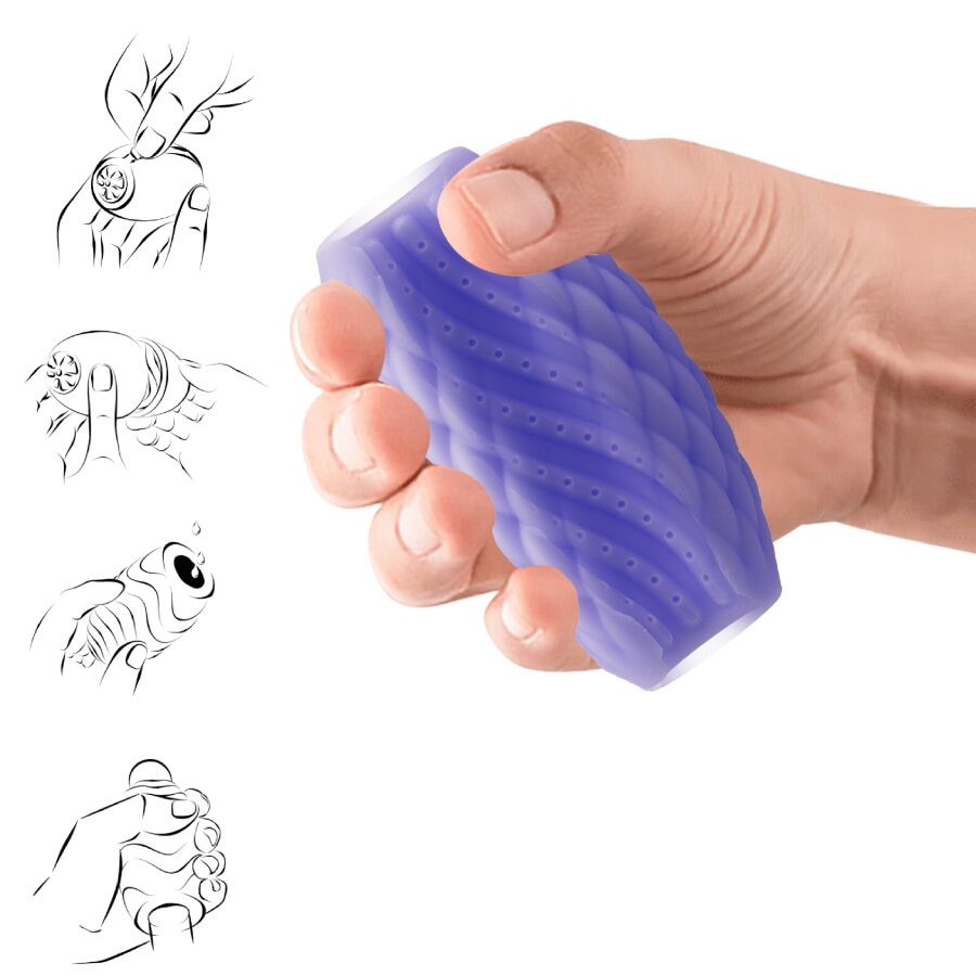 PRETTY LOVE - ATHENA EROS MASTURBADOR MASCULINO SILICONA MORADO - immagine 3