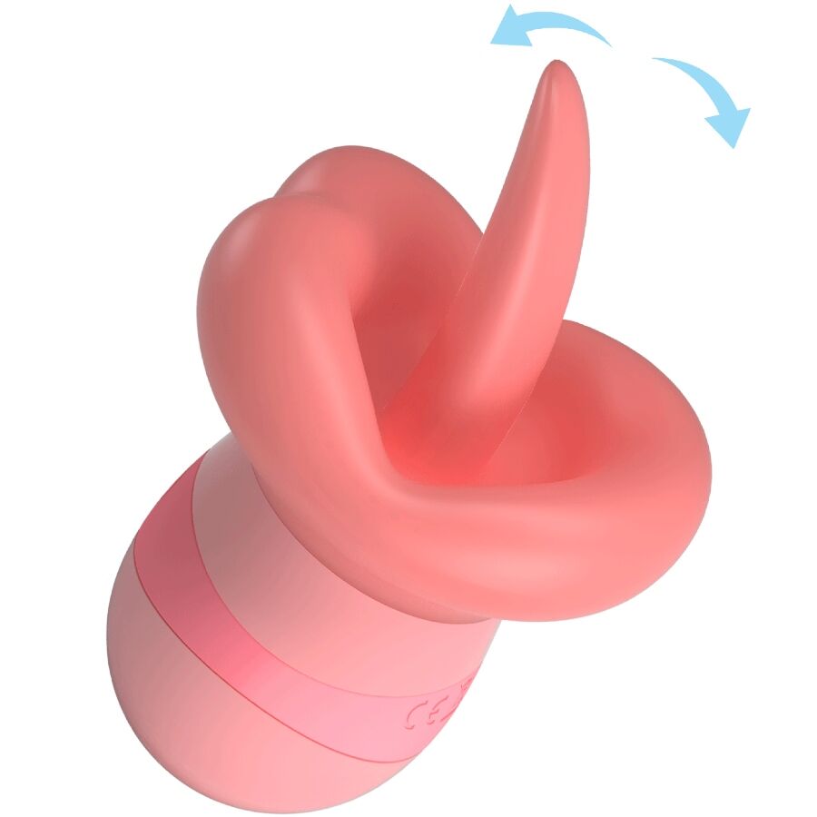 PRETTY LOVE - STIMOLATORE PER CLITORIDE LINGUA KYLEE 10 VIBRAZIONI ROSA NUDO - immagine 8
