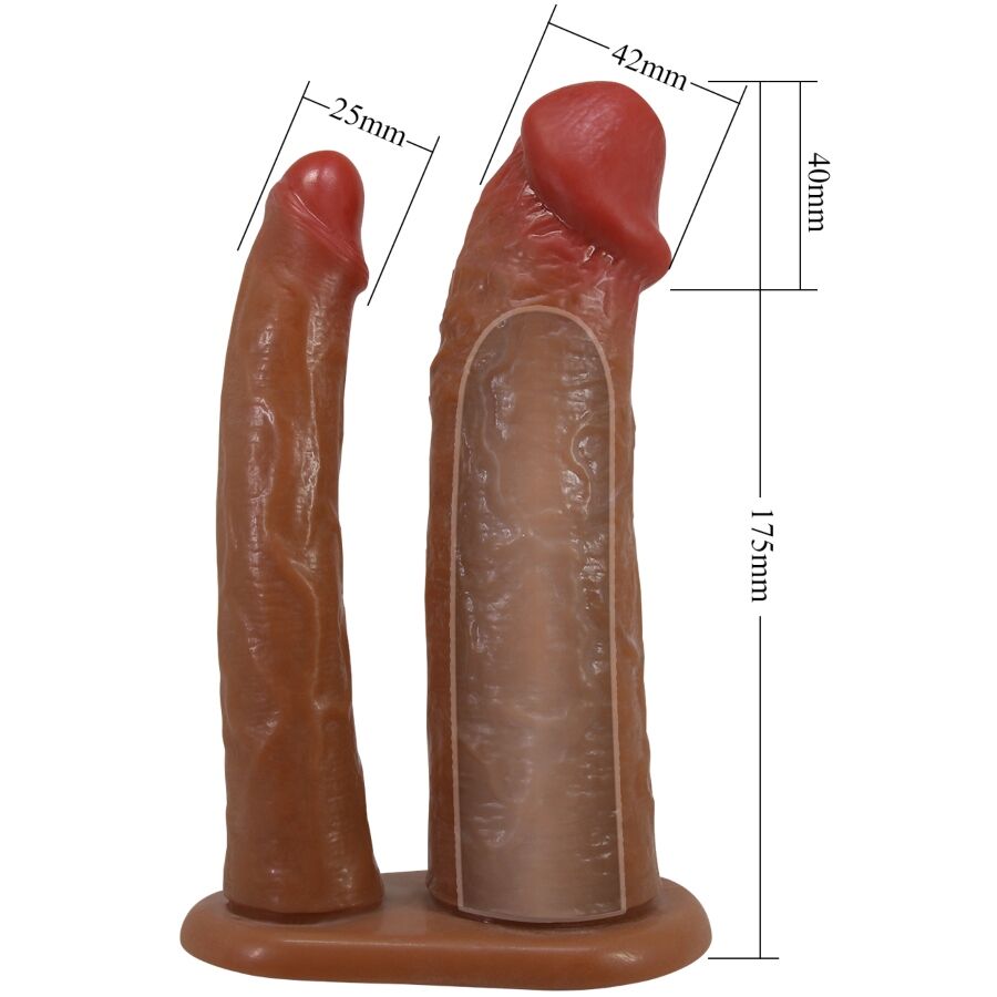 PRETTY LOVE - SLIP KEAVEN HARNESS UNIVERSALE E COMODO DOPPIO DILDO - immagine 4