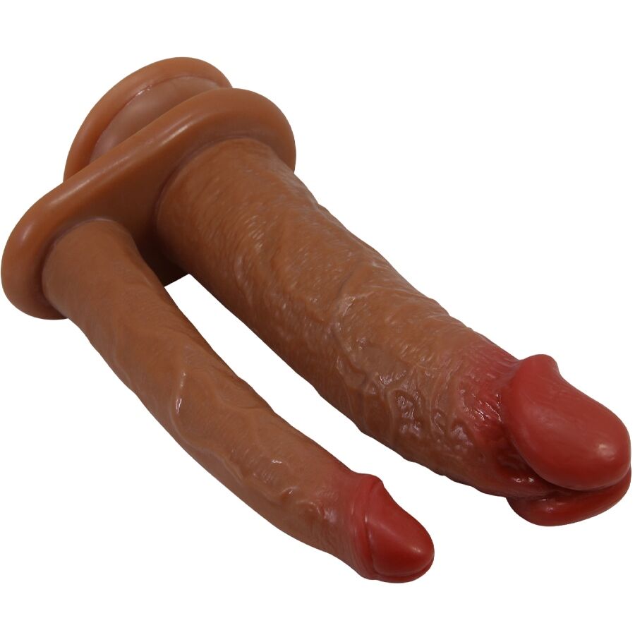 PRETTY LOVE - HULBERT DOPPIO DILDO REALISTICO CON VIBRAZIONE MULATO - immagine 2