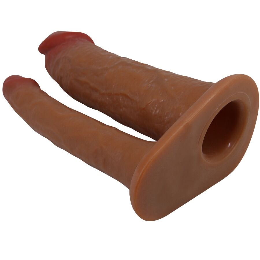 PRETTY LOVE - YAIRON DOPPIO GUAINA PER PENE CON ESTENSIONE 4 CM MULATTO - immagine 2