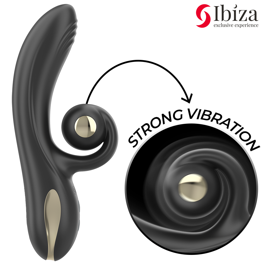 IBIZA - VIBRATORE TWISTER CON STIMOLATORE CURVA E VIBRO-ROTAZIONE - immagine 3