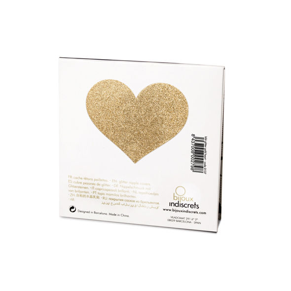 BIJOUX - INDISCRETS PEZONERAS FLASH CORAZÓN DORADO - immagine 3
