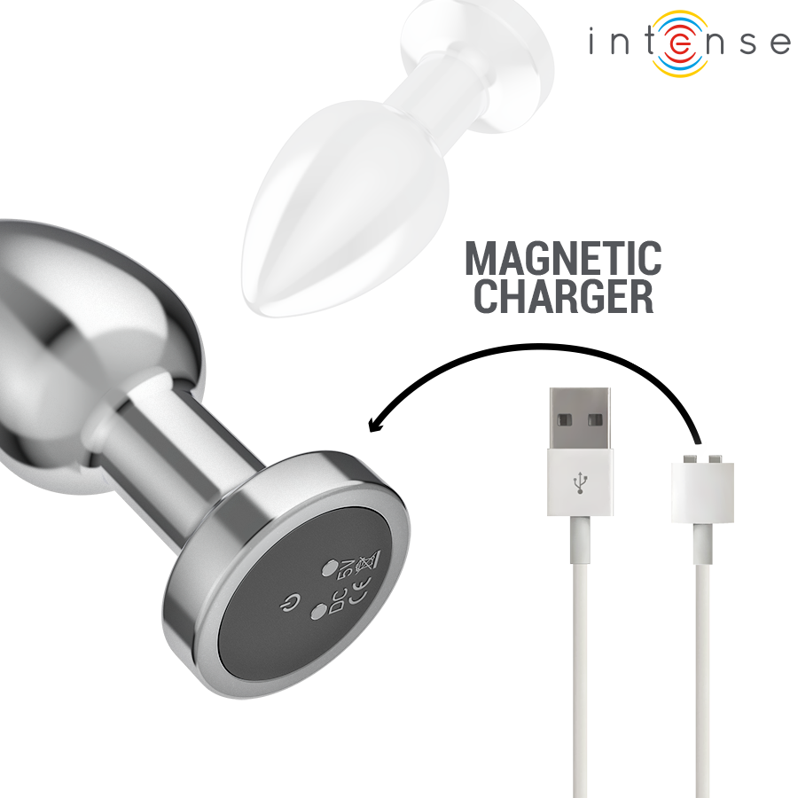 INTENSE - PLUG ANALE 10 VIBRAZIONI METALLO CON TELECOMANDO M - immagine 5