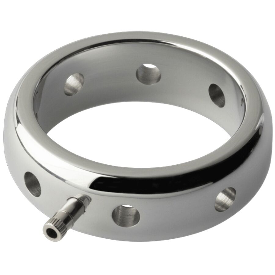 ELECTRASTIM - ANELLO ELETTROMAGNETICO PER PENE IN METALLO PRESTIGE 42 MM - immagine 2