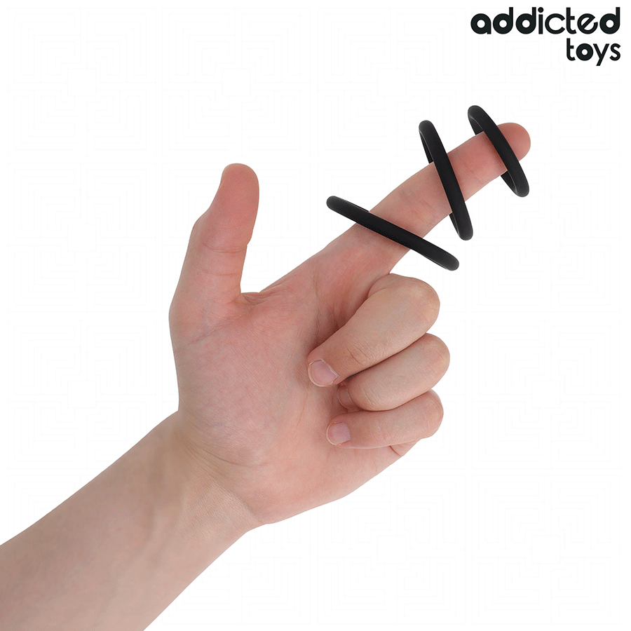 ADDICTED TOYS - SET DE ANILLOS SILICONA MODELO 2 - immagine 3