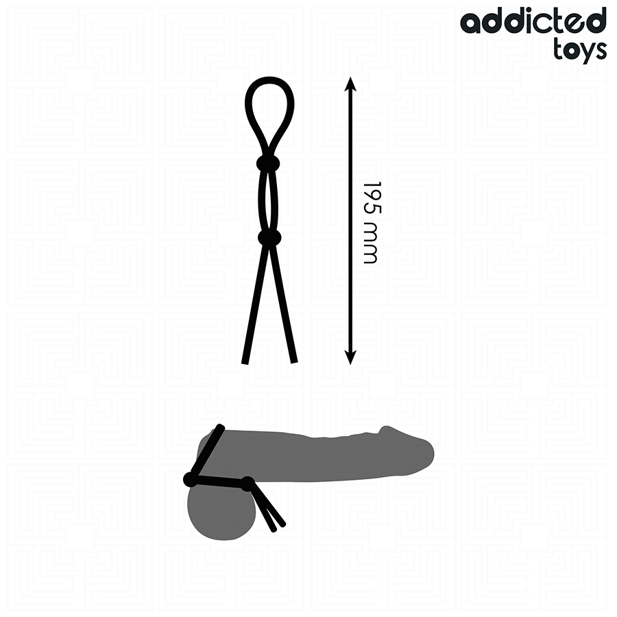 ADDICTED TOYS - CUERDA SILICONA PARA EL PENE DE LAZO DOBLE - immagine 5