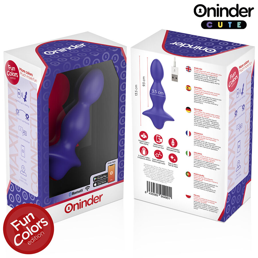 ONINDER CUTE - DILATATORE ANALE VIBRANTE LOVE BUTT - APP GRATUITA IN TUTTO IL MONDO - immagine 7