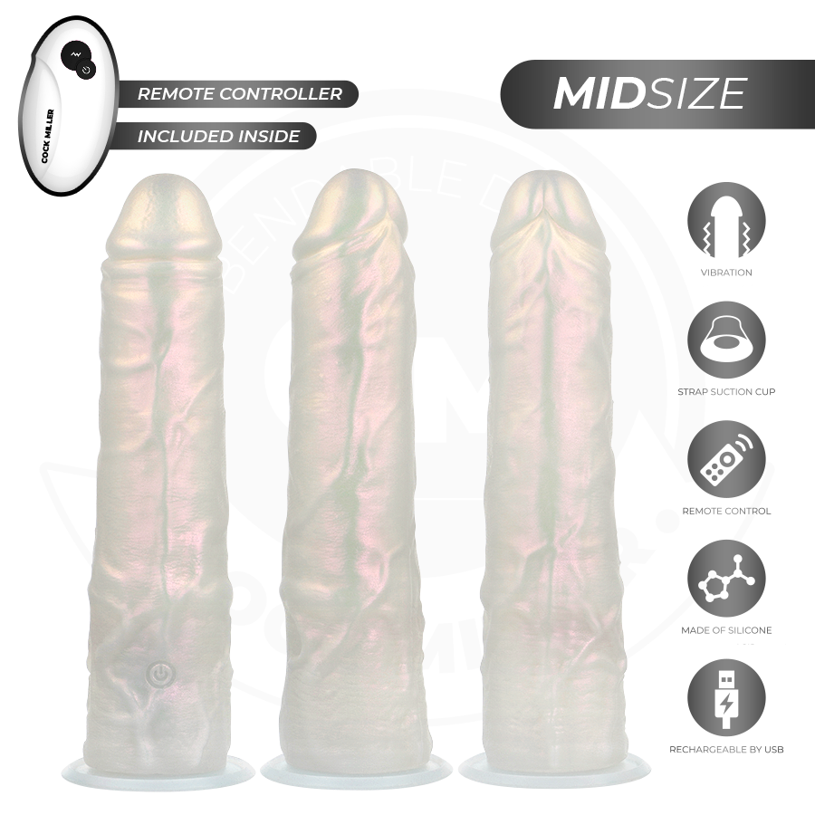 COCK MILLER - DILDO CON VENTOSA, LUCI E VIBRAZIONE CON TELECOMANDO BIANCO 20,5 CM - immagine 3
