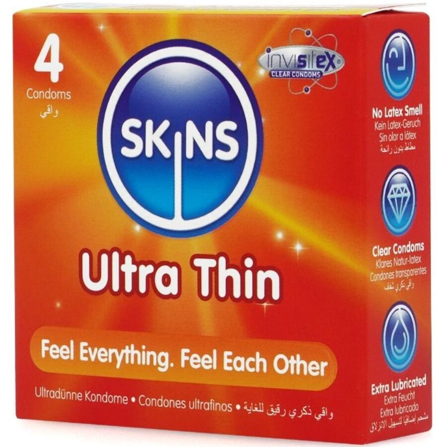 SKINS - PRESERVATIVI ULTRA SOTTILI PREMIUM CONFEZIONE DA 4 - immagine 3