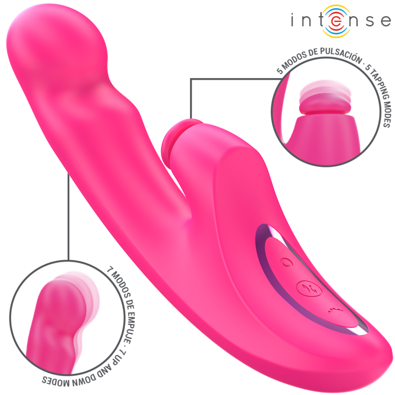 INTENSE - VIBRATORE EMI 13,5 CM MULTIFUNZIONE 3 IN 1 10 VIBRAZIONI ROSA - immagine 2