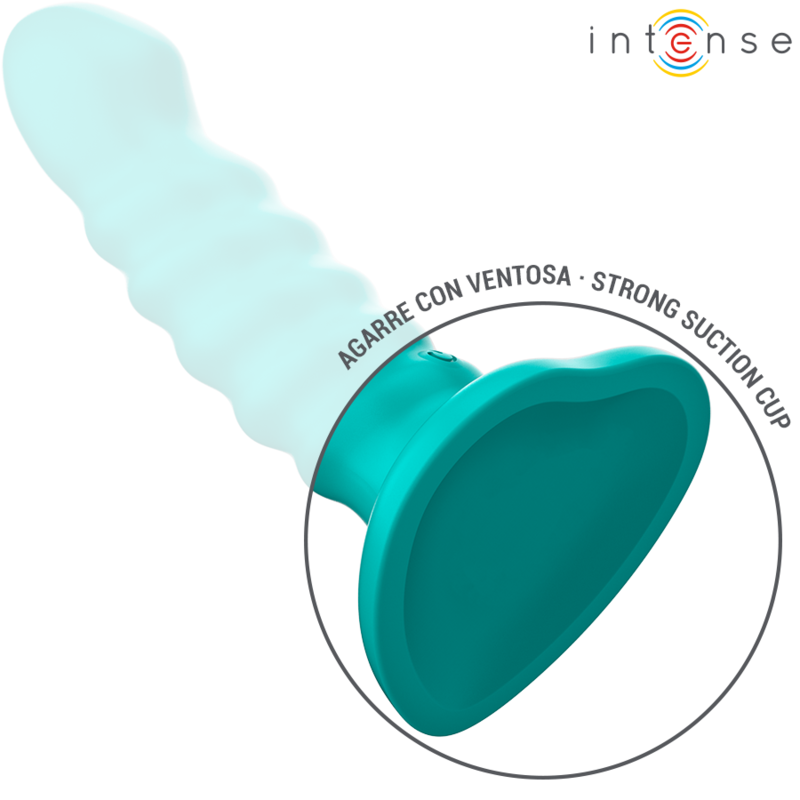INTENSE - VIBRATORE BUFFY TAGLIA S DESIGN A SPIRALE 10 VIBRAZIONI TELECOMANDO BLU - immagine 6