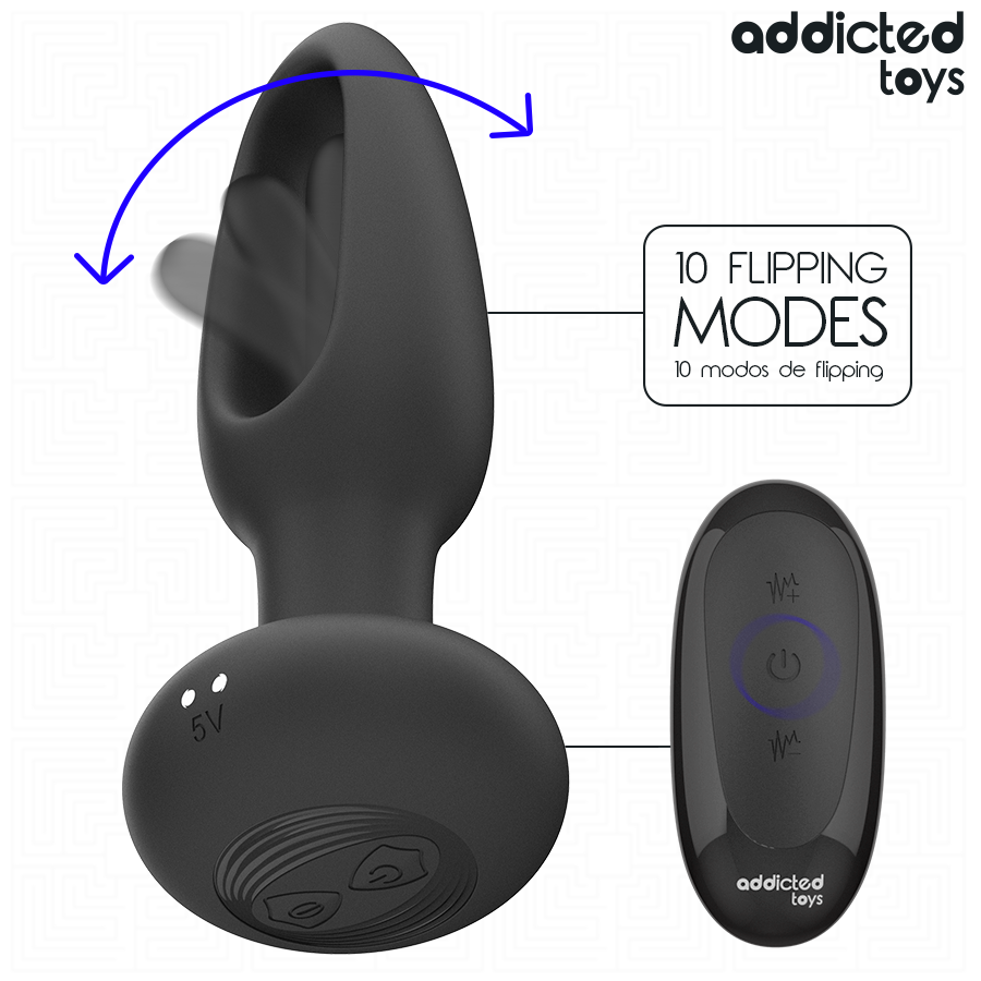 ADDICTED TOYS - PLUG ANALE CON LINGUA VIBRANTE E TELECOMANDO - immagine 5