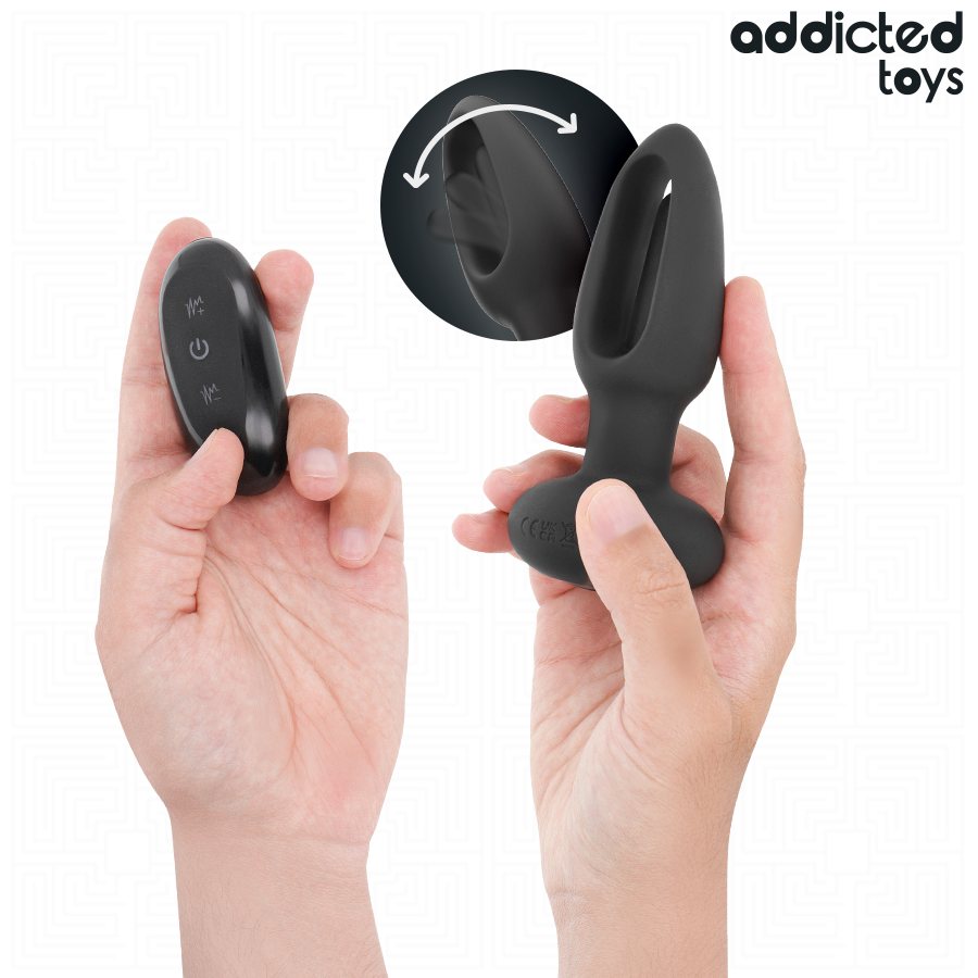 ADDICTED TOYS - PLUG ANALE CON LINGUA VIBRANTE E TELECOMANDO - immagine 2