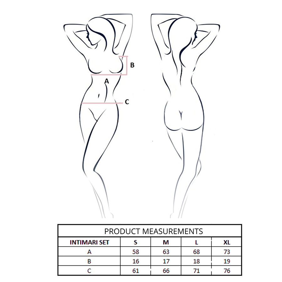 PASSION - INTIMARI REGGISENO + SLIP COMPLETO NERO S/M - immagine 3