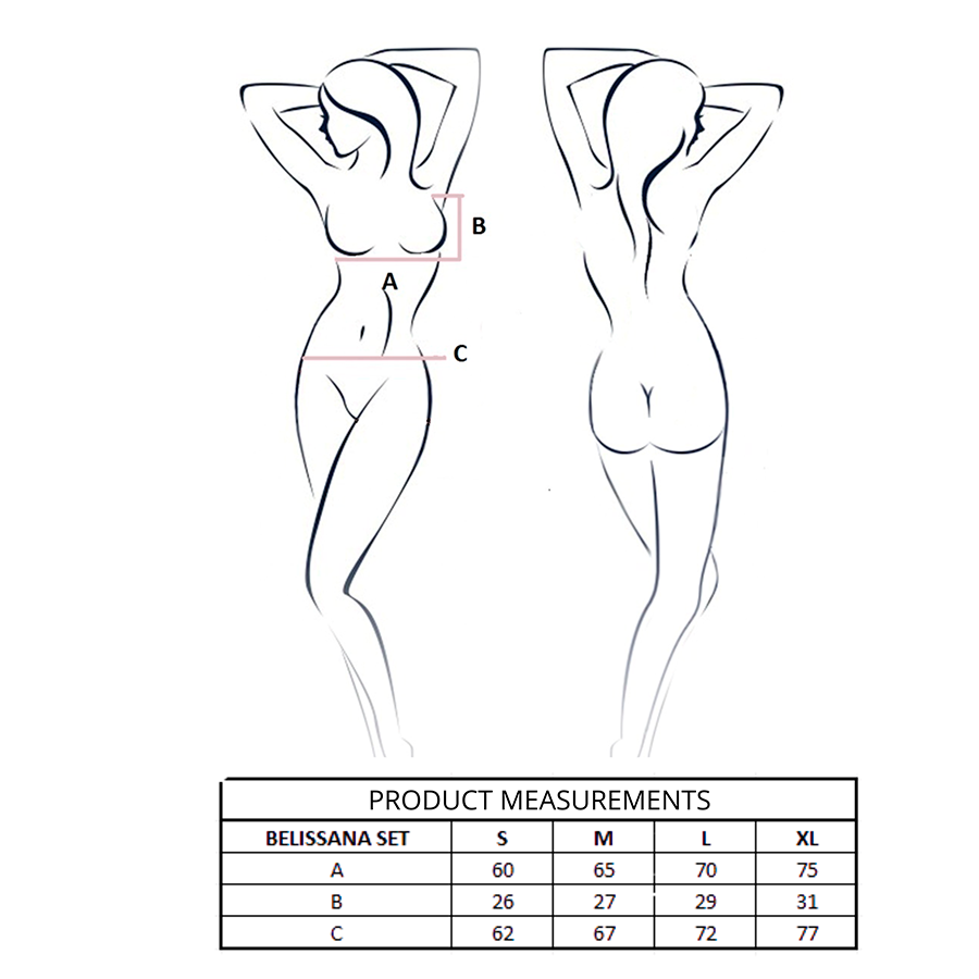 PASSION - BELISSANA REGGISENO + PERIZOMA NERO L/XL - immagine 4
