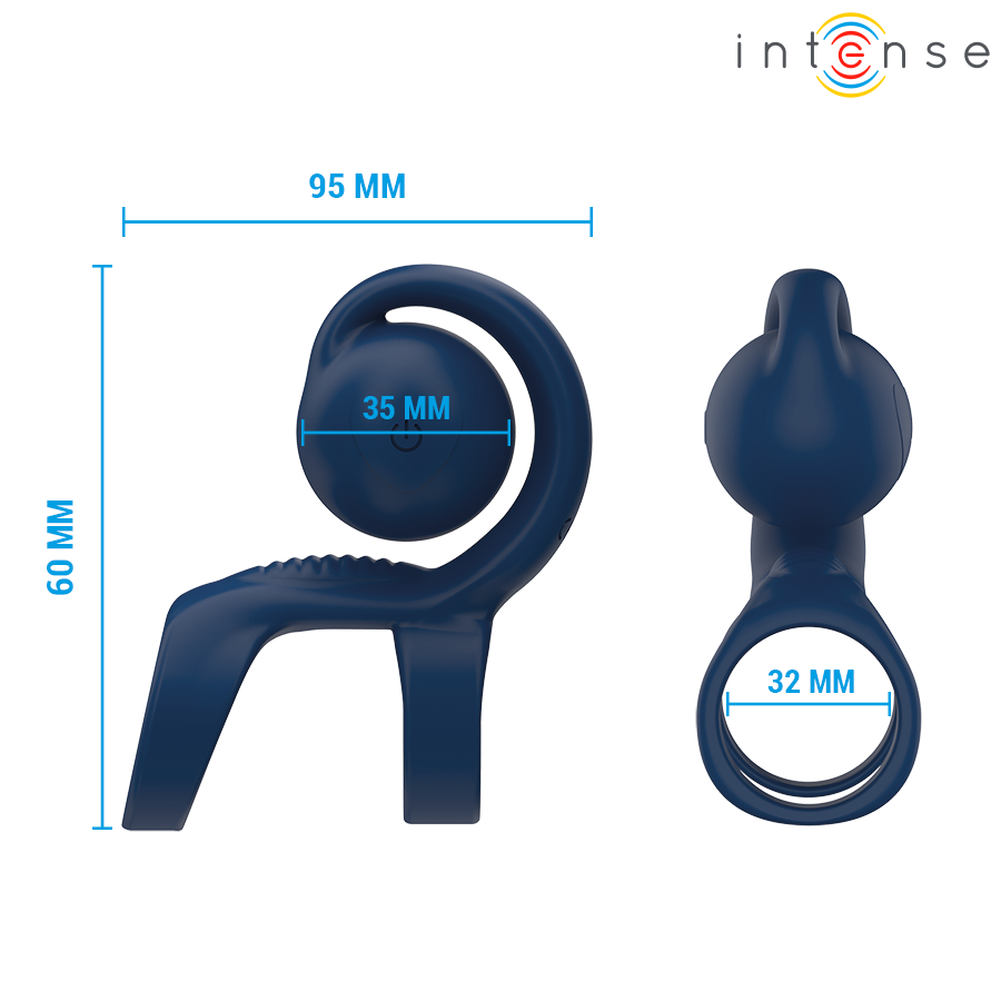 INTENSE - ANELLO FALLICO TYSON CON PALLA VIBRANTE Ø 3,2 CM - immagine 6