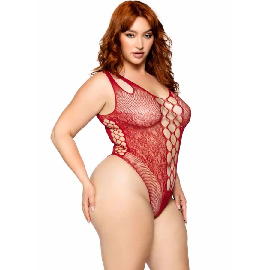 LEG AVENUE - 81641X BODY SENZA CUCITURE BORDEAUX TAGLIA 1X/2X - immagine 2