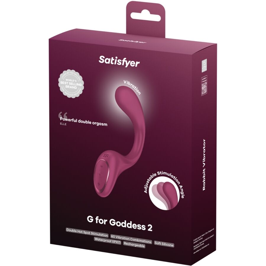 SATISFYER - G PER DEA 2 VIBRATORE CONIGLIO BOTTIGLIA BORDEAUX - immagine 4