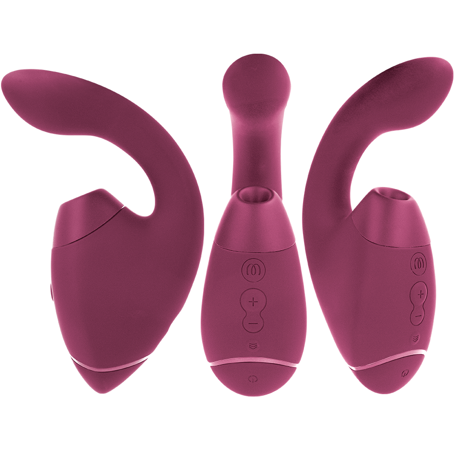 WOMANIZER - DUO NEXT STIMOLATORE DOPPIO CLITORIDEO E PUNTO G ROSA SCURO - immagine 6