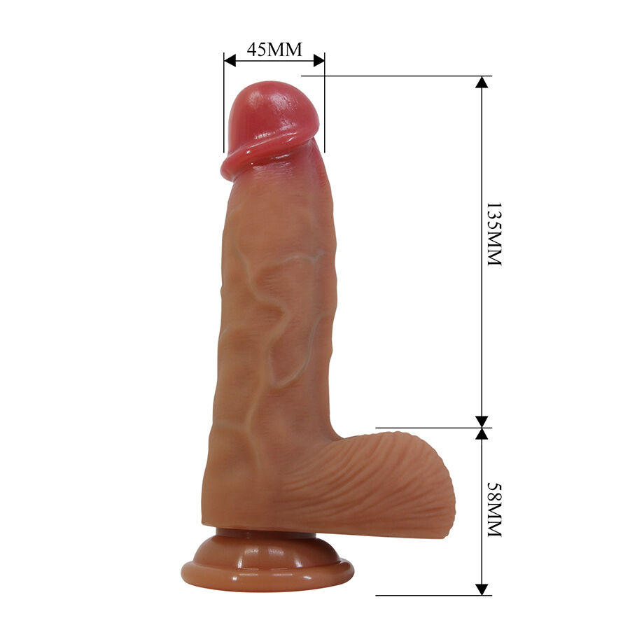 PRETTY LOVE - DUVALL DILDO REALISTICO CON VENTOSA 19,3 CM -Ø- 4,5 CM - immagine 3