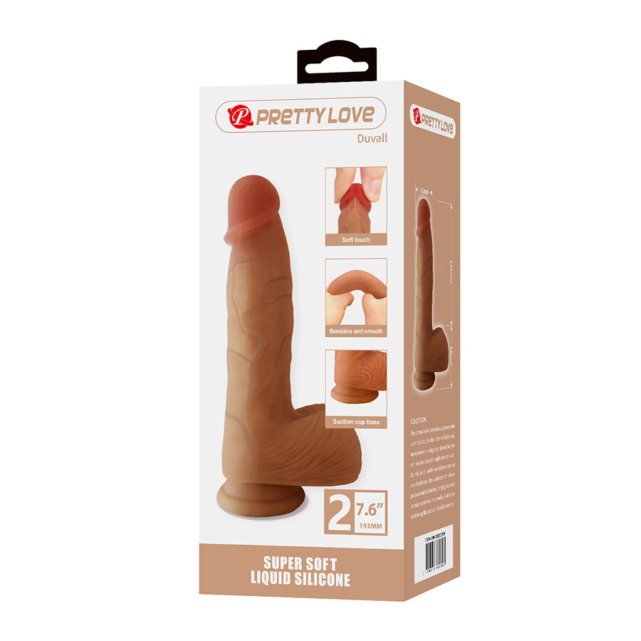 PRETTY LOVE - DUVALL DILDO REALISTICO CON VENTOSA 19,3 CM -Ø- 4,5 CM - immagine 7