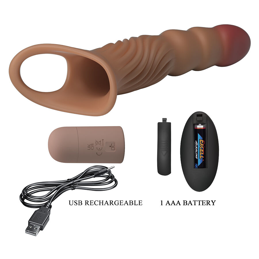 PRETTY LOVE - GUAINA PER PENE TESTURIZZATA CON VIBRAZIONE E TELECOMANDO - immagine 9
