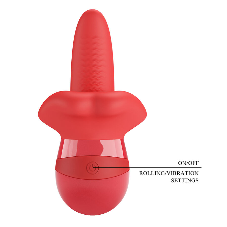 PRETTY LOVE - OBELIA MASTURBATORE VIBRATORE CON LINGUA E MOVIMENTO ORBITALE - immagine 5