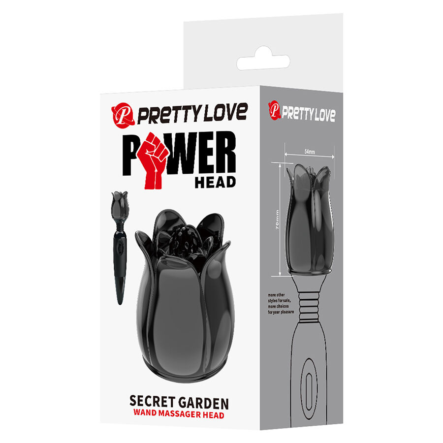 PRETTY LOVE - SECRET GARDEN CABEZAL MASAJEADOR NEGRO - immagine 2