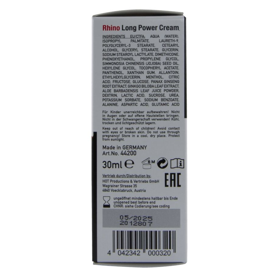HOT - RHINO LONG POWER CREAM 30 ML - immagine 2